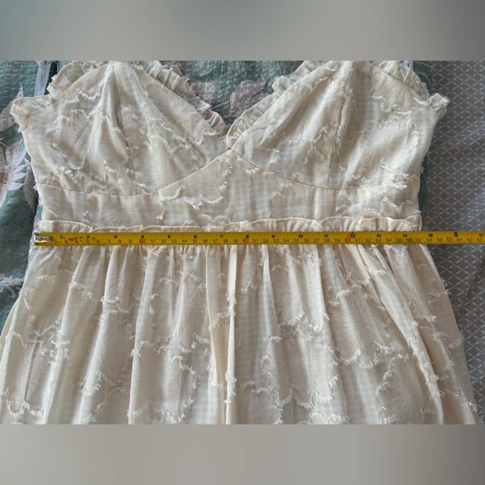 Lulu’s Charm and Charisma Cream Burnout Floral Midi Dress - Picture 14 of 16